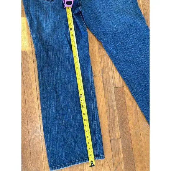 Talbots Petites Stretch Denim Jeans Dark Wash Straight Leg Women’s 12P - Picture 2 of 5
